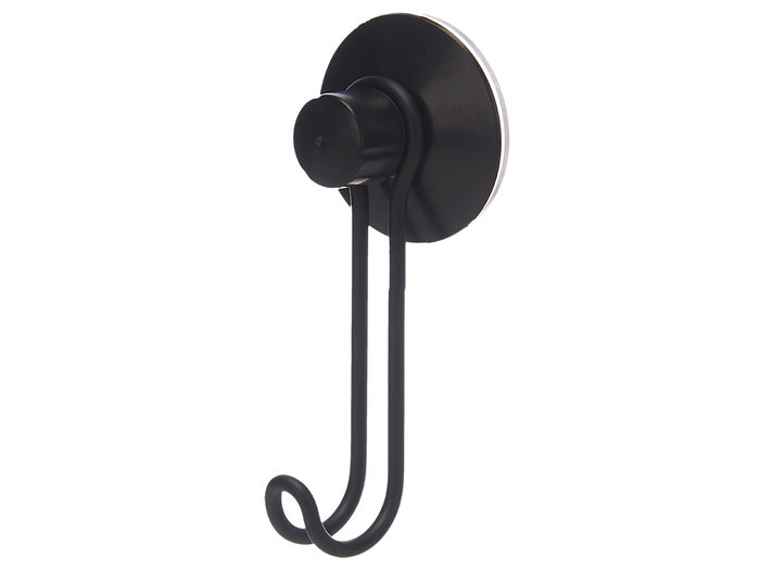Berilo Percha Metal Negro Mate 1 Gancho Ventosa 13x5.5x5 cm (Set de 24)