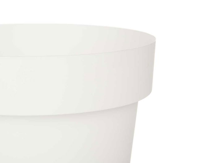 Ibergarden Maceta Plástico Blanca 25 cm Diámetro x 22.5 cm Alto (Set de 12)