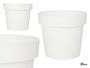 Ibergarden Maceta Plástico Blanca 25 cm Diámetro x 22.5 cm Alto (Set de 12)