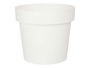 Ibergarden Maceta Plástico Blanca 25 cm Diámetro x 22.5 cm Alto (Set de 12)