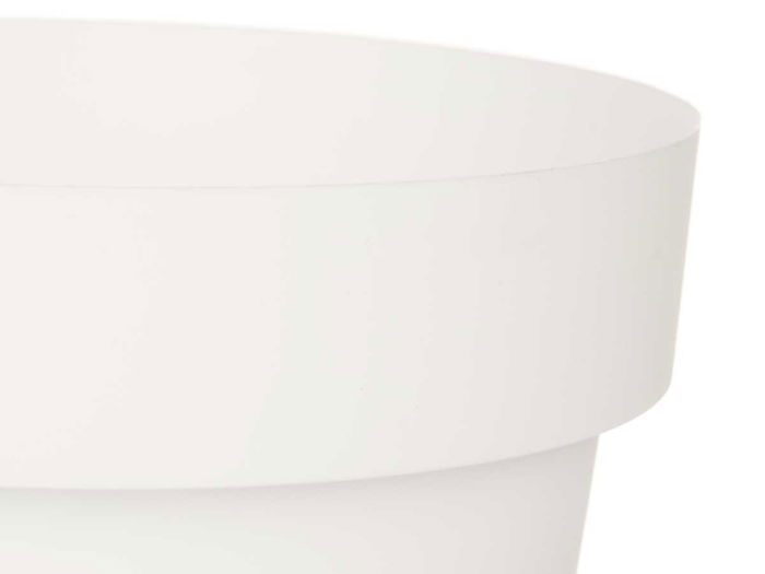Ibergarden Maceta Plástico Blanca 25 cm Diámetro x 22.5 cm Alto (Set de 12)