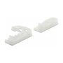 DeLOCK Portacable plano con clip de bloqueo autoadhesivo y atornillable, nylon transparente, 10 piezas, 16.3 * 43.6 * 10.4 mm