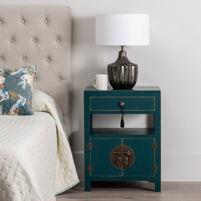 Mesita Azul Madera ''Oriente'' 50 X 40 X 66 cm Mesita Azul Madera ''Oriente'' 50 X 40 X 66 cm