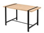 Giftdecor Set Mesa 4 Sillas Patas Negras 120x70x75 cm + Sillas 46x38x84 cm Metal MDF PVC