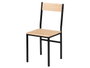 Giftdecor Set Mesa 4 Sillas Patas Negras 120x70x75 cm + Sillas 46x38x84 cm Metal MDF PVC