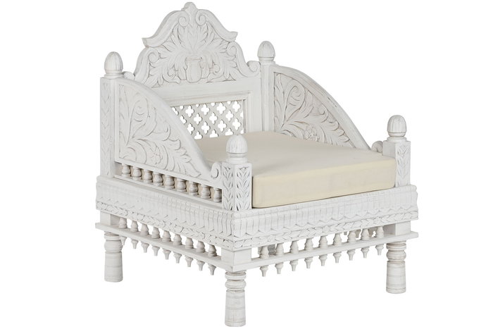 DKD Home Decor Sillón 77 x 90 x 73 cm Mango Poliéster