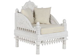 DKD Home Decor Sillón 77 x 90 x 73 cm Mango Poliéster