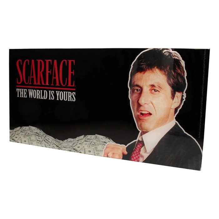 SD Toys Póster de cristal Scarface The World Is Yours fondo negro 60x30 cm