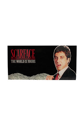 The World Is Yours Fondo Negro Poster De Vidrio 60X30 Scarface