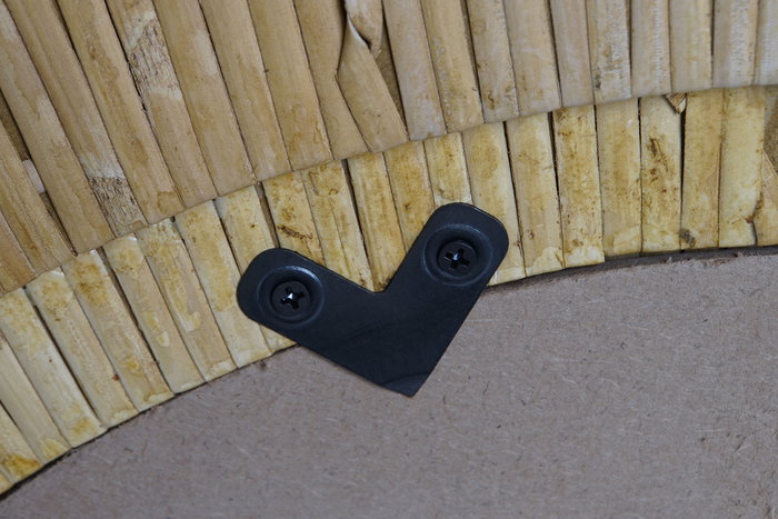 DKD Home Decor Espejo 5 x 60.5 x 60.5 cm Natural Ratán y Cristal Dimensiones Foto/Espejo 44.5x44.5 cm