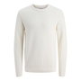 Sudadera sin Capucha Hombre Jack & Jones Jjotto Knit Crew Neck Blanco M