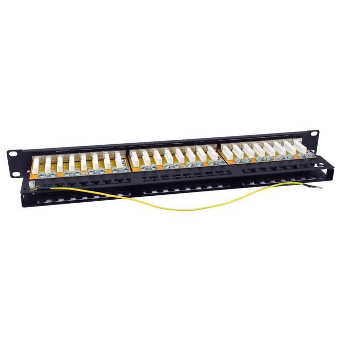 EQUIP 326626 Patch Panel 48 Puertos RJ45 Cat6A FTP 1U 19" Negro - 10 Gigabit Ethernet, Montaje en Rack EQUIP 326626 Patch Panel 48 Puertos RJ45 Cat6A FTP 1U 19" Negro - 10 Gigabit Ethernet, Montaje en Rack
