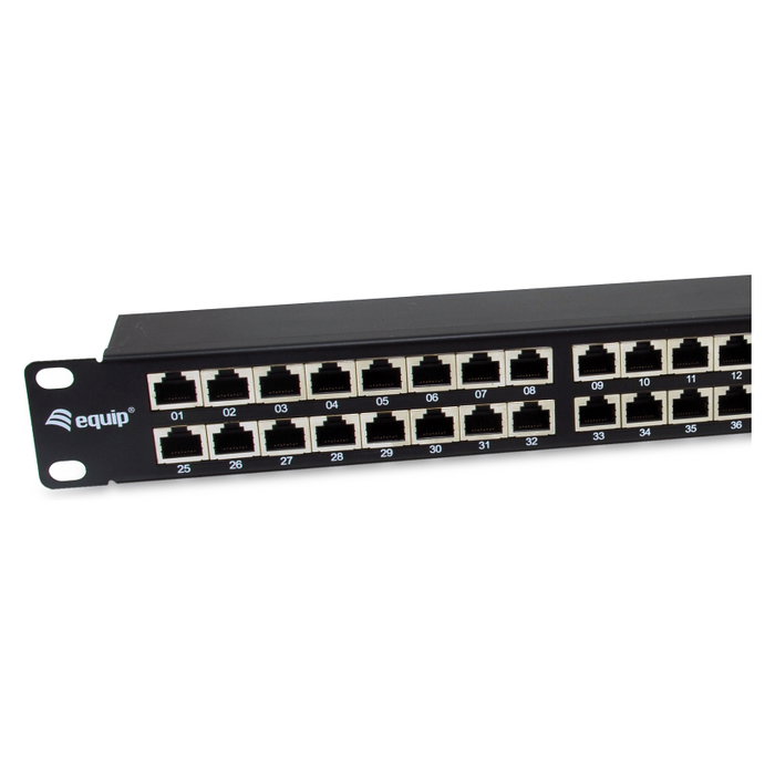 EQUIP Patchpanel 48x RJ45 Cat6A 19, 1U FTP Premium Negro EQUIP Patchpanel 48x RJ45 Cat6A 19, 1U FTP Premium Negro