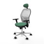 PIQUERAS Y CRESPO Silla de oficina Jorquera Verde esmeralda y Blanco