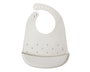 KioKids Babero Silicona Gris Impermeable Ajustable con Bolsillo Recogemigas +4 Meses