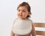 KioKids Babero Silicona Gris Impermeable Ajustable con Bolsillo Recogemigas +4 Meses