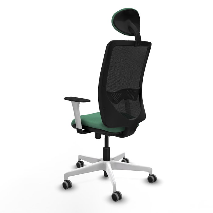 PIQUERAS Y CRESPO Silla de oficina Zulema con Mecanismo Sincro Verde Esmeralda y Negro