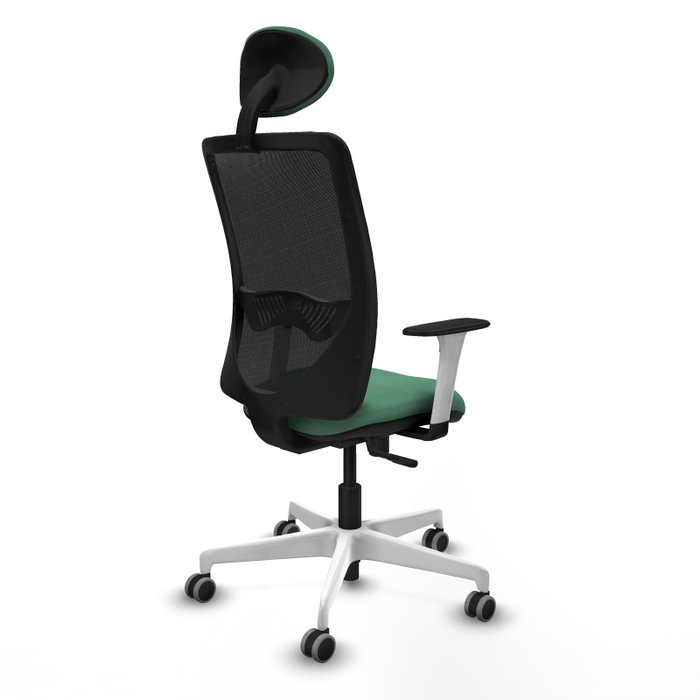 PIQUERAS Y CRESPO Silla de oficina Zulema con Mecanismo Sincro Verde Esmeralda y Negro