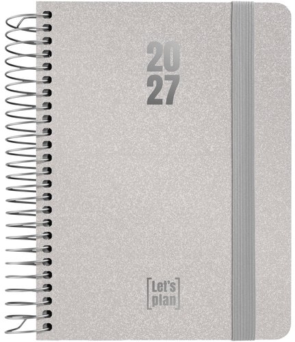Grafoplas Agenda Anual 2027 Metallic A6 Plata con Tapa Extra Dura Grafoplas Agenda Anual 2027 Metallic A6 Plata con Tapa Extra Dura