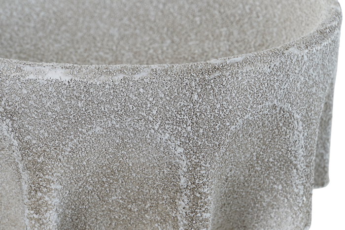 DKD Home Decor Centro de Mesa de Resina Blanco Rugoso 26x26x11 cm DKD Home Decor Centro de Mesa de Resina Blanco Rugoso 26x26x11 cm