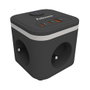 Fellowes Cubo Multienchufe con 3 Tomas de Corriente, 1 USB-A y 2 USB-C - Negro