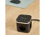 Fellowes Regleta Cubo con 3 Tomas de Corriente, 1 USB-A, 2 USB-C y Cable de 2 m, Negra