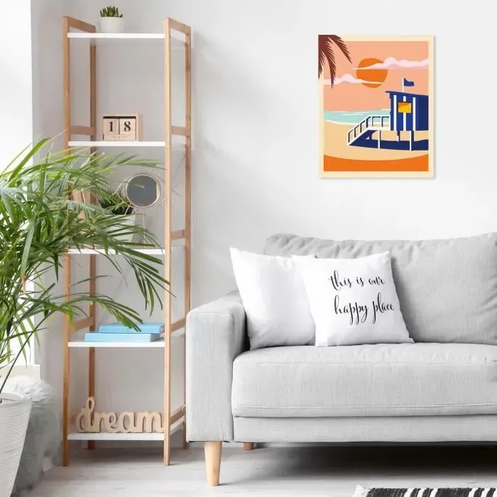 Ravensburger 23896 CreArt Cabaña de Playa Pintar por Números para Adulto 24x30 cm