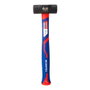 Workpro Martillo de cantero 2000g con mango de fibra de vidrio y empuñadura de goma, cabeza de acero al carbono forjado