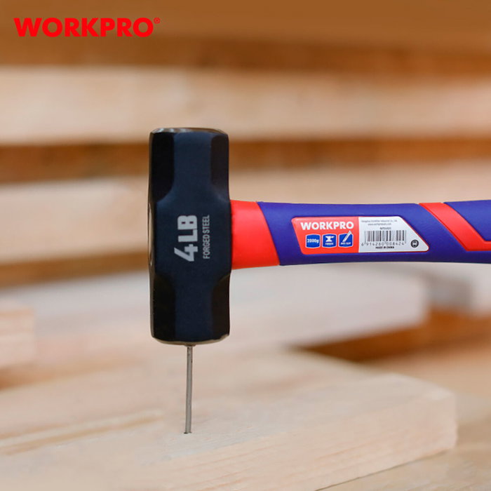 Workpro Martillo de cantero con mango de fibra de vidrio, 2000 g