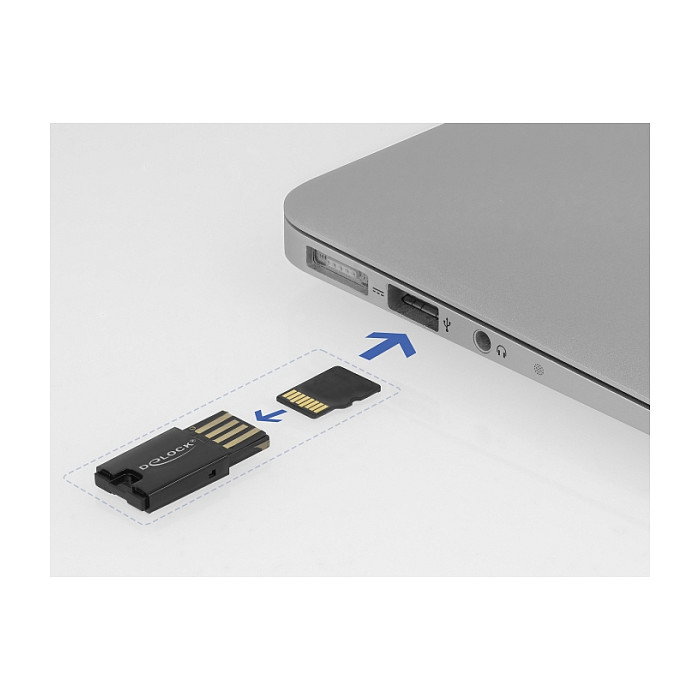 DeLOCK Lector de tarjetas USB 2.0 para Micro SD 91603
