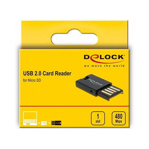 DeLOCK Lector de tarjetas USB 2.0 para Micro SD 91603