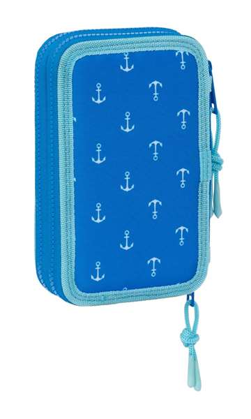 Plumier Doble Donald Azul 12.5 x 19.5 x 4 cm (28 piezas)