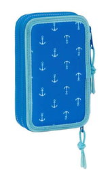 Plumier Doble Donald Azul 12.5 x 19.5 x 4 cm (28 piezas)