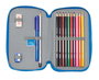 Plumier Doble Donald Azul 12.5 x 19.5 x 4 cm (28 piezas)