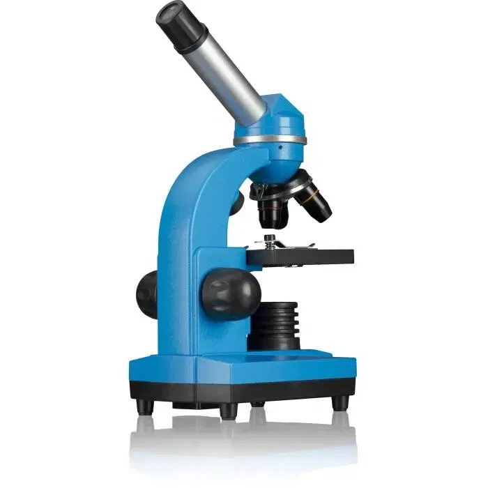 Bresser Microscopio para estudiantes SEL - BRESSER JUNIOR - aumento 40x-1600x - kit de experimentación - azul - BRE4007922042268