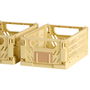 Day Juego de 2 Cajas Plegables de Almacenaje Amarillas 25x16.5x10 cm Capacidad 3.3 L Carga 10 kg