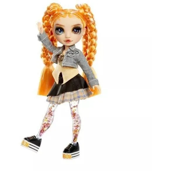 MGA Rainbow High Sparkle & Shine Clementine - Naranja con Piernas de Purpurina Líquida