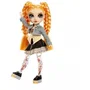 MGA Rainbow High Sparkle & Shine Clementine - Naranja con Piernas de Purpurina Líquida