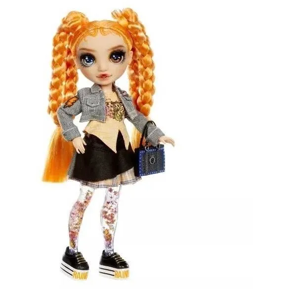 MGA Rainbow High Sparkle & Shine Clementine - Naranja con Piernas de Purpurina Líquida