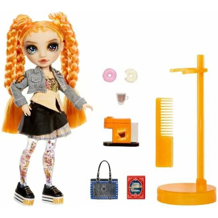 MGA Rainbow High Sparkle & Shine Clementine - Naranja con Piernas de Purpurina Líquida