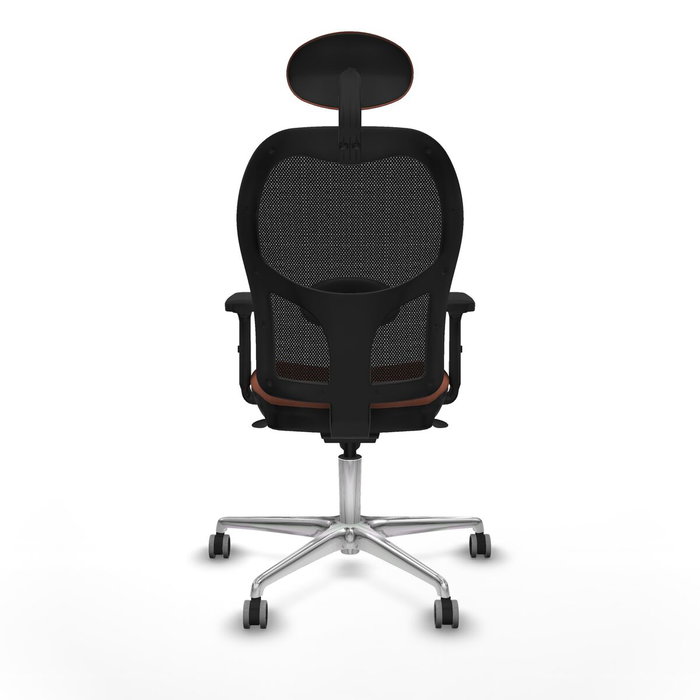 PIQUERAS Y CRESPO Silla de oficina Jorquera con mecanismo Sincro, tela Marrón y malla Negro PIQUERAS Y CRESPO Silla de oficina Jorquera con mecanismo Sincro, tela Marrón y malla Negro