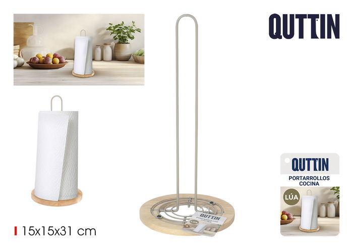 Inde - Portarrollos Cocina Lua Quttin, Organizador de Cocina en Acero, 15 x 15 x 31 cm (24 Unidades) Inde - Portarrollos Cocina Lua Quttin, Organizador de Cocina en Acero, 15 x 15 x 31 cm (24 Unidades)