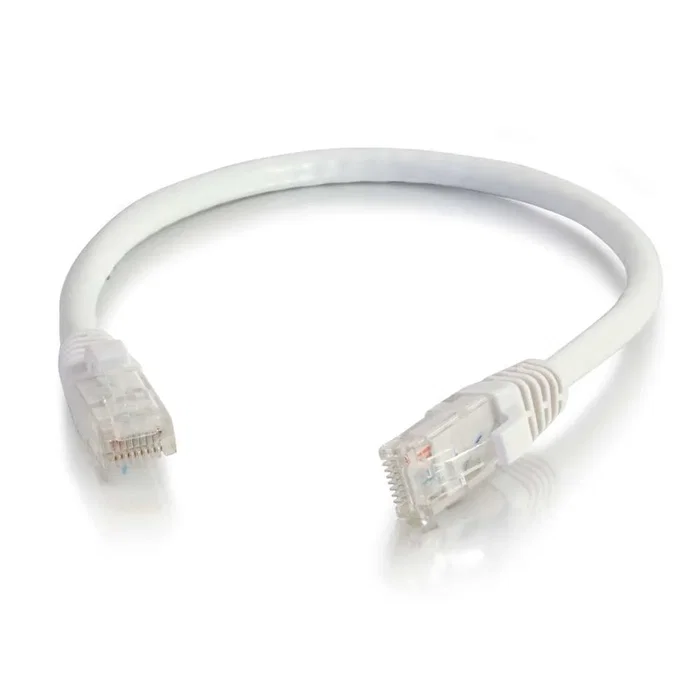 C2G Cable de Red Ethernet RJ45 Cat 6 UTP 2 Metros Blanco, Conectores Macho Moldeados, Trenzado