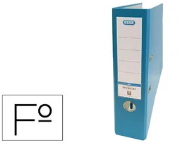 Archivador Palanca Elba Forrado Pp Rado Top Fº 80Mm Azul Turquesa