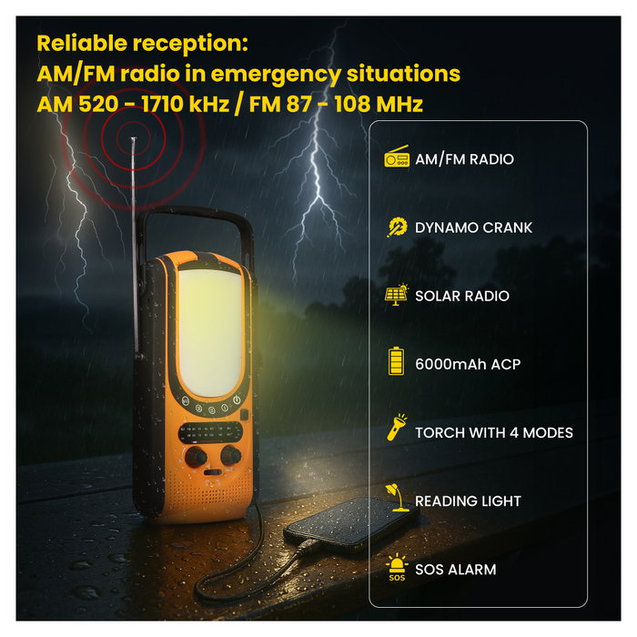Extralink Power Ranger EPS-6000 Radio Portátil de Emergencia con Powerbank Extralink Power Ranger EPS-6000 Radio Portátil de Emergencia con Powerbank