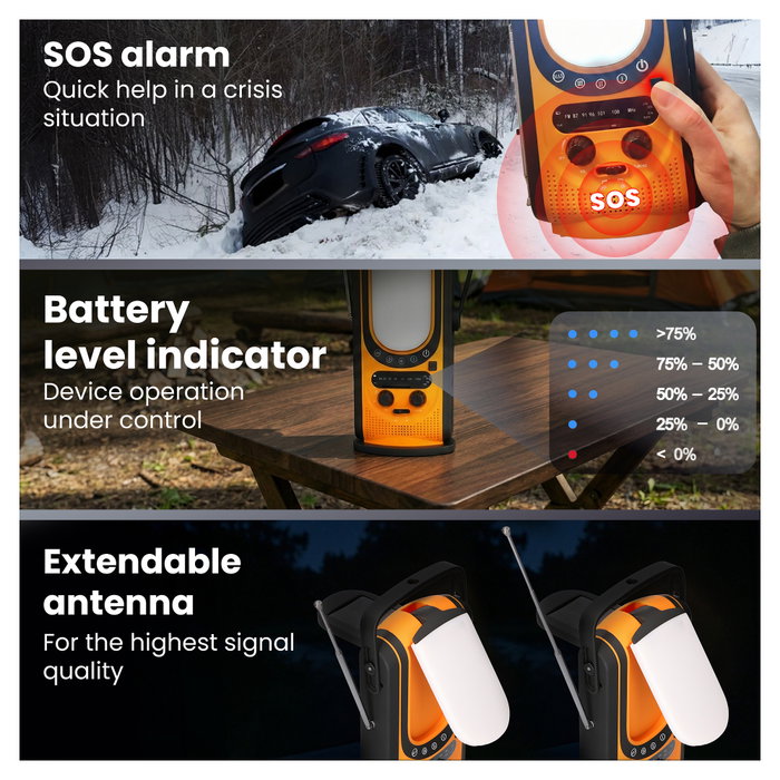 Extralink Power Ranger EPS-6000 Radio Portátil de Emergencia con Powerbank Extralink Power Ranger EPS-6000 Radio Portátil de Emergencia con Powerbank