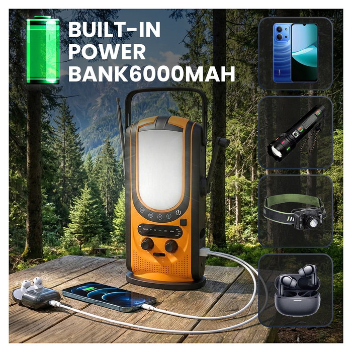 Extralink Power Ranger EPS-6000 Radio Portátil de Emergencia con Powerbank Extralink Power Ranger EPS-6000 Radio Portátil de Emergencia con Powerbank