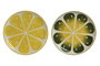 DKD Home Decor Platos de Gres Fruits 24 Limón Surtido de 2 Unidades de 22,5 cm