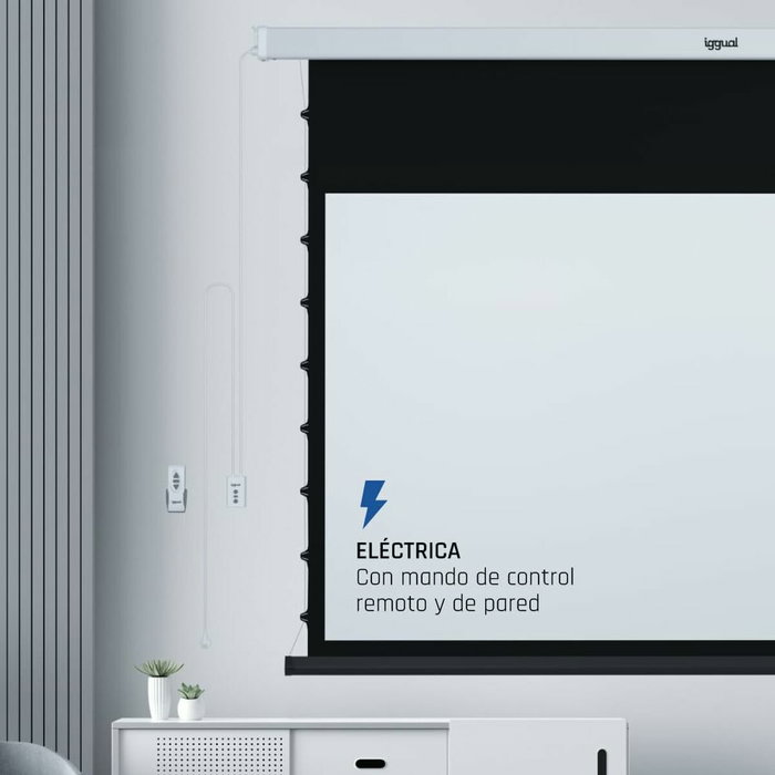 Pantalla Eléctrica Mural iggual IGG319680 92"