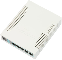 MIKROTIK RB260GS Switch Gigabit Ethernet 5 Puertos RJ-45 con PoE (Power over Ethernet) Blanco